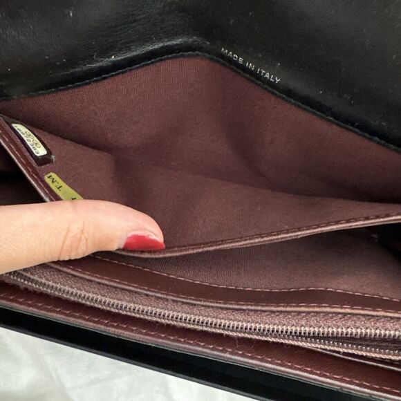 CHANEL Flap Wallet Quilted Black Silver Tone Hardware W/box - Picture 15 of 16